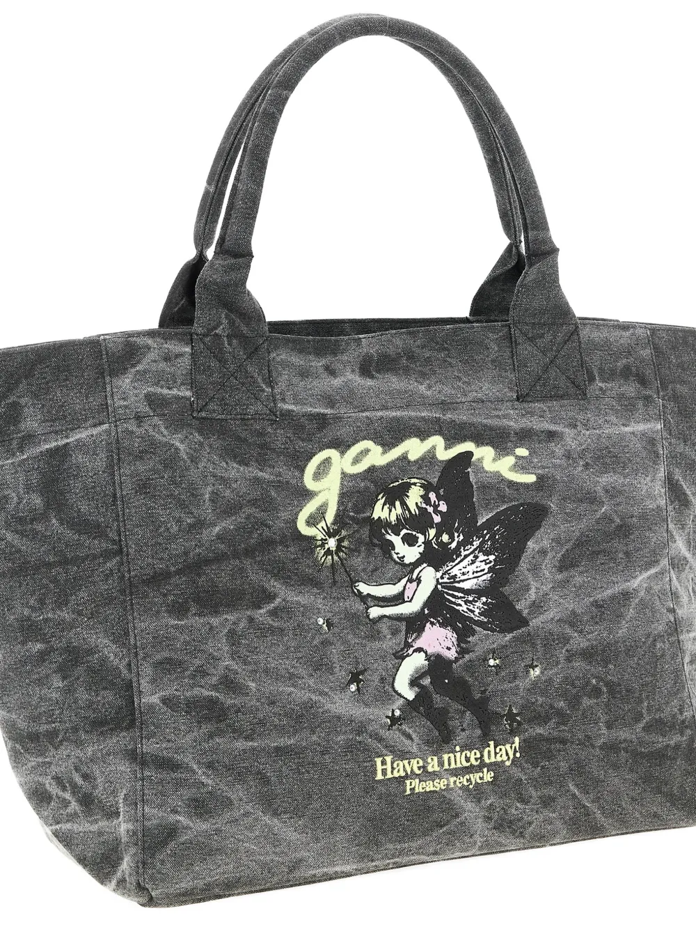 GANNI Fairy shopper verfraaid met kristallen Grijs