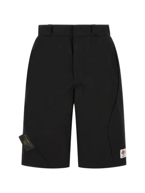Undercover x Dickies asymmetric-stitch logo-patch shorts