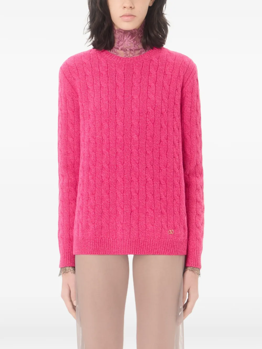Valentino Garavani Mouliné trui Roze