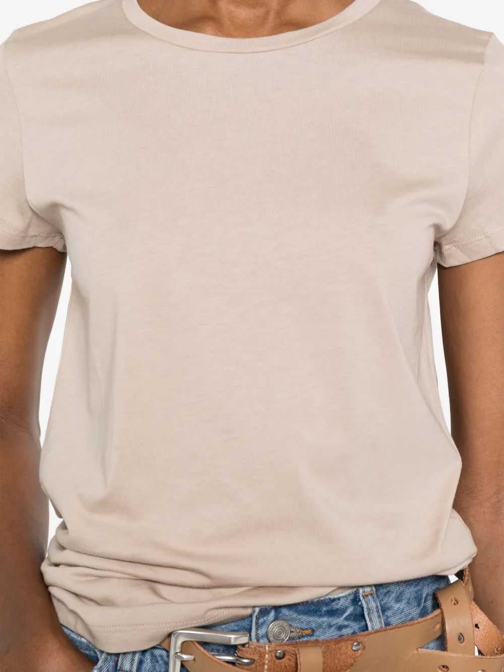 Majestic Filatures T-shirt met korte mouwen Beige