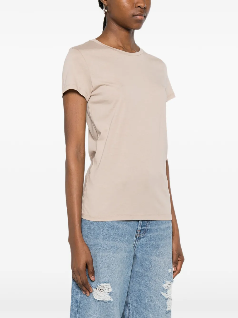 Majestic Filatures T-shirt met korte mouwen Beige
