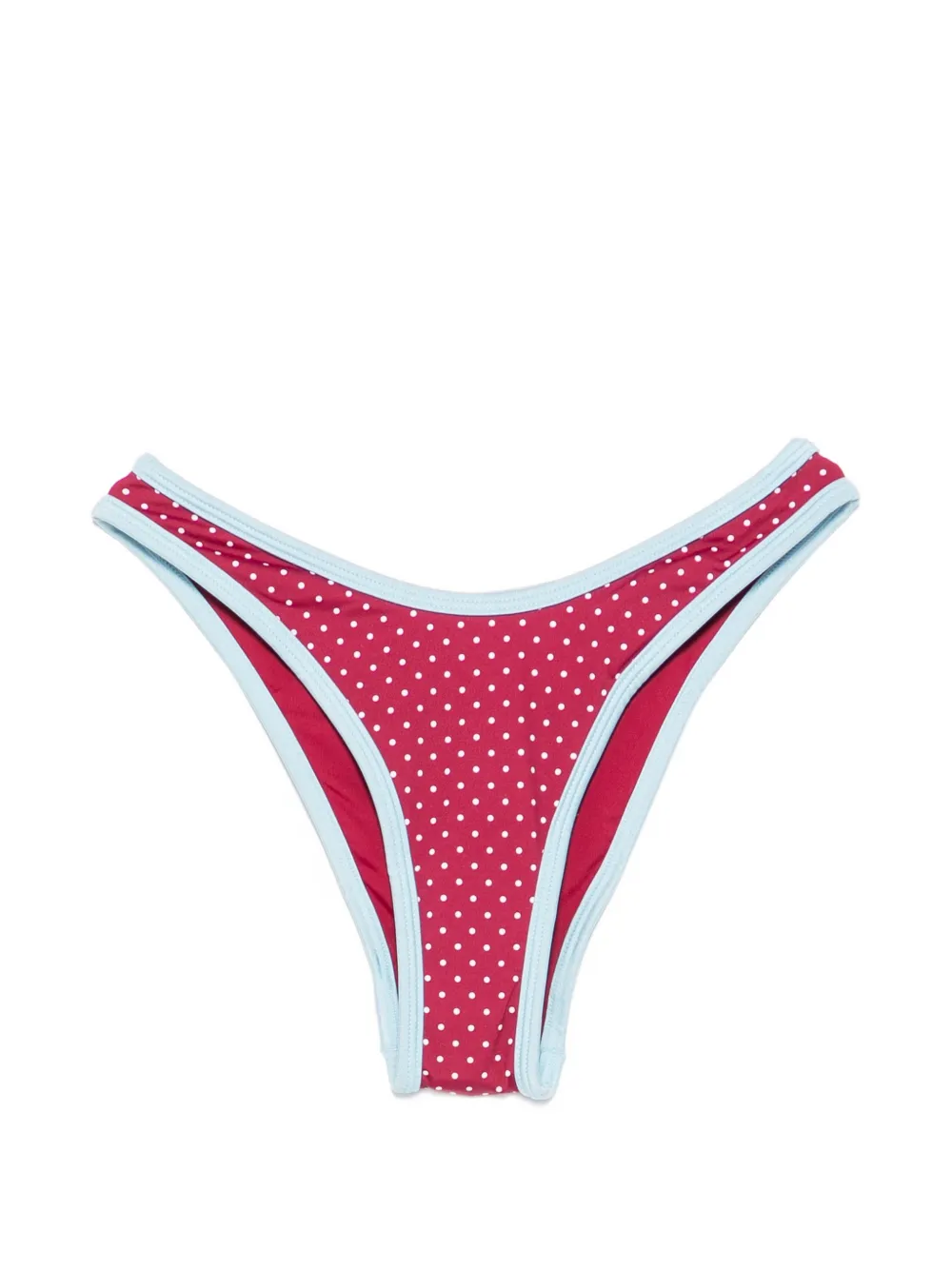 Frankies Bikinis polka-dot pattern bikini bottoms - Rot