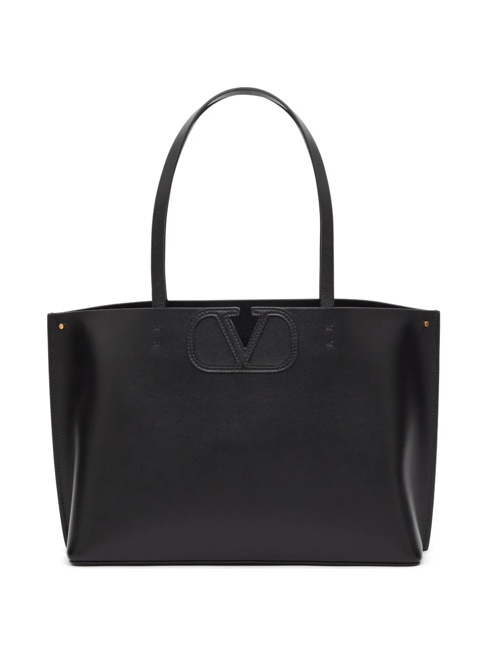 Valentino Garavani Fill Me small calfskin shopping bag - Schwarz