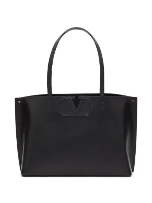 Valentino Garavani VLogo Side Tote Bag | Black | FARFETCH CA