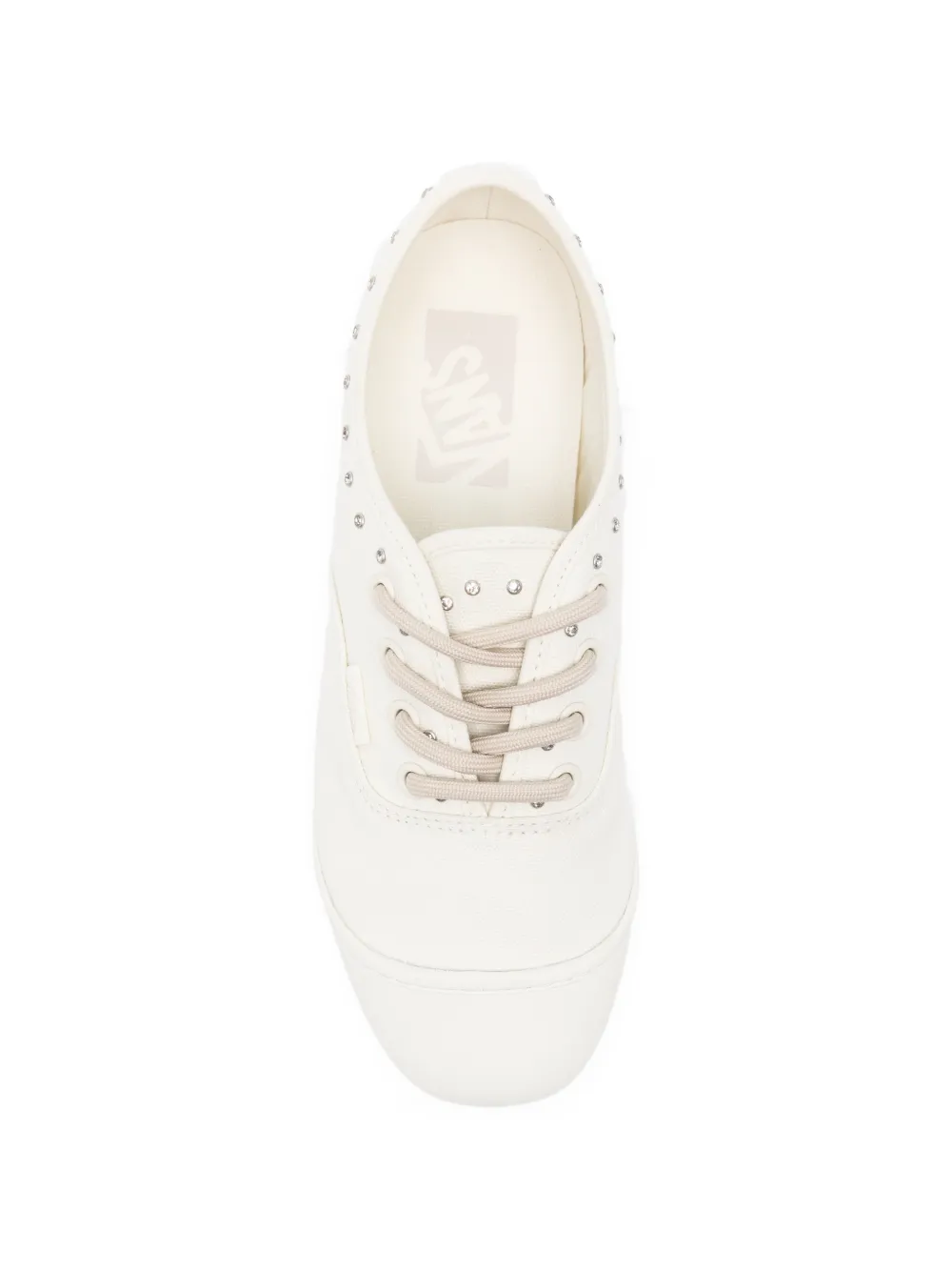 Vans Sneakers met drukknoopsluiting en studs Beige
