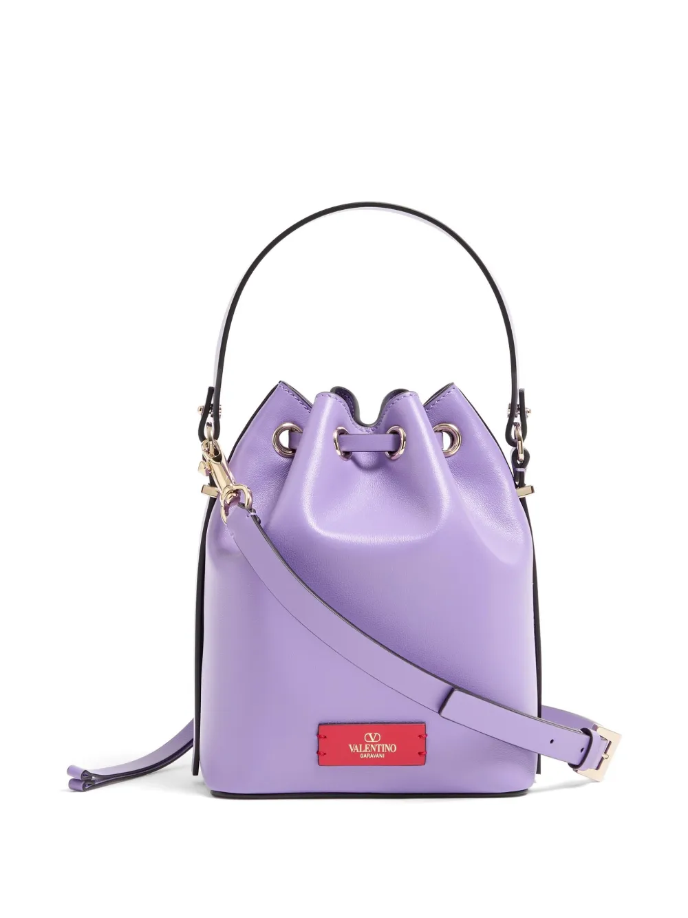 Valentino Garavani VLogo Walk bucket-tas in kalfsleer Paars