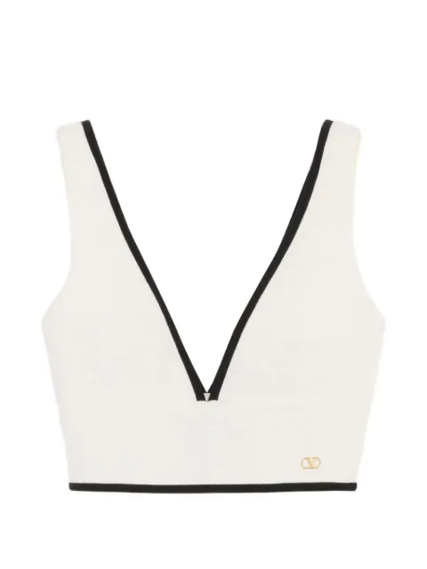 Valentino Garavani Canestrello cotton tweed top