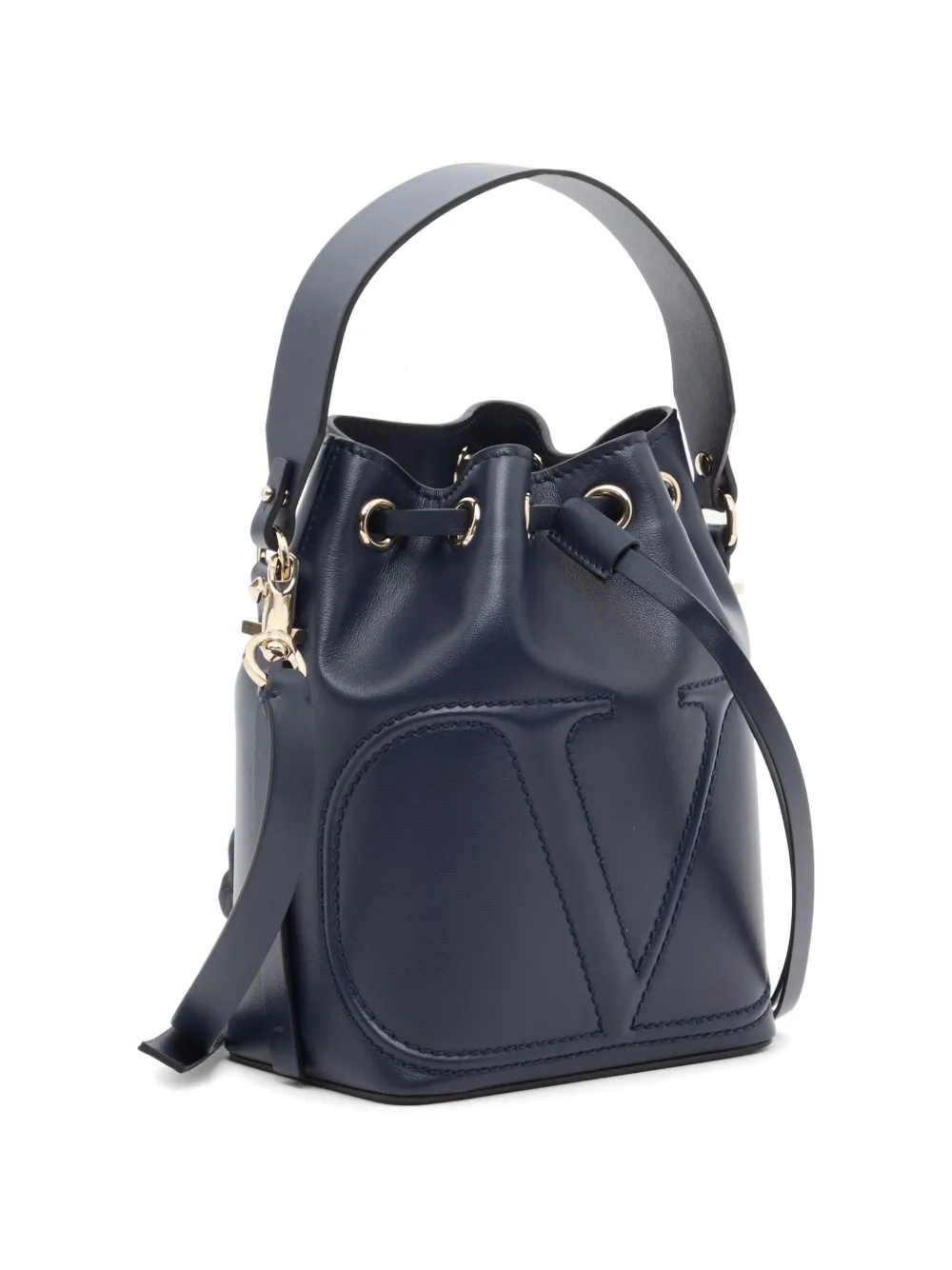 Valentino Garavani VLogo Walk bucket-tas in kalfsleer Blauw