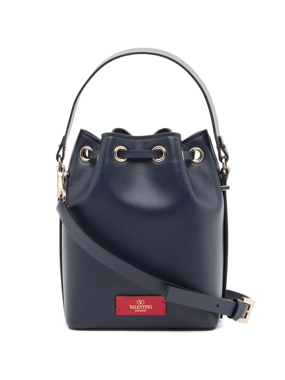Valentino Garavani VLogo Walk bucket-tas in kalfsleer Blauw