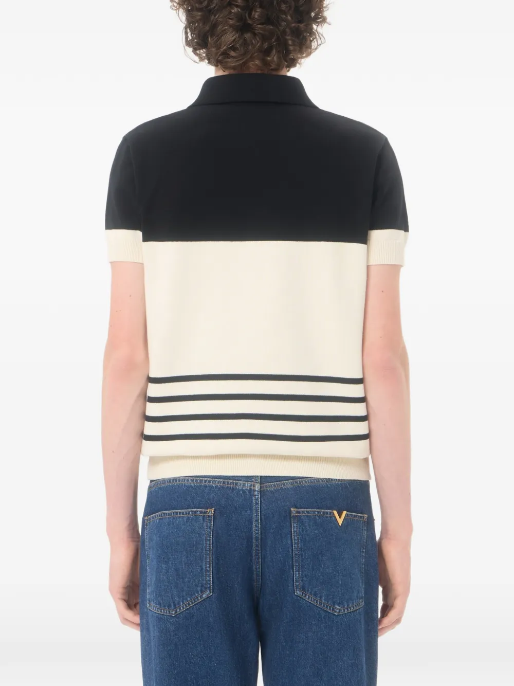 Valentino Garavani Wollen poloshirt met VLogo Beige