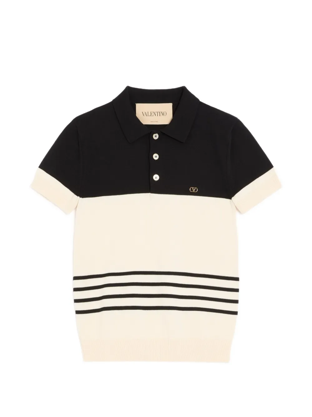 Valentino Garavani Polo in lana con VLogo - Toni neutri
