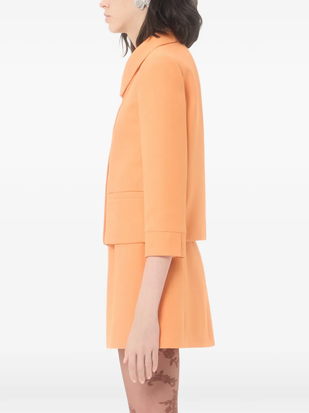 Valentino Garavani Crêpe couture jack Oranje