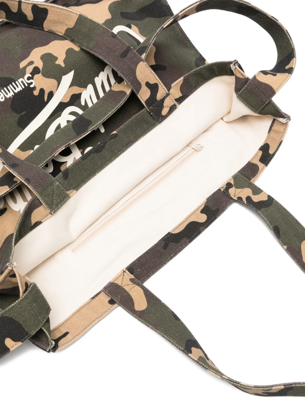 MC2 Saint Barth Essential shopper met camouflageprint Groen