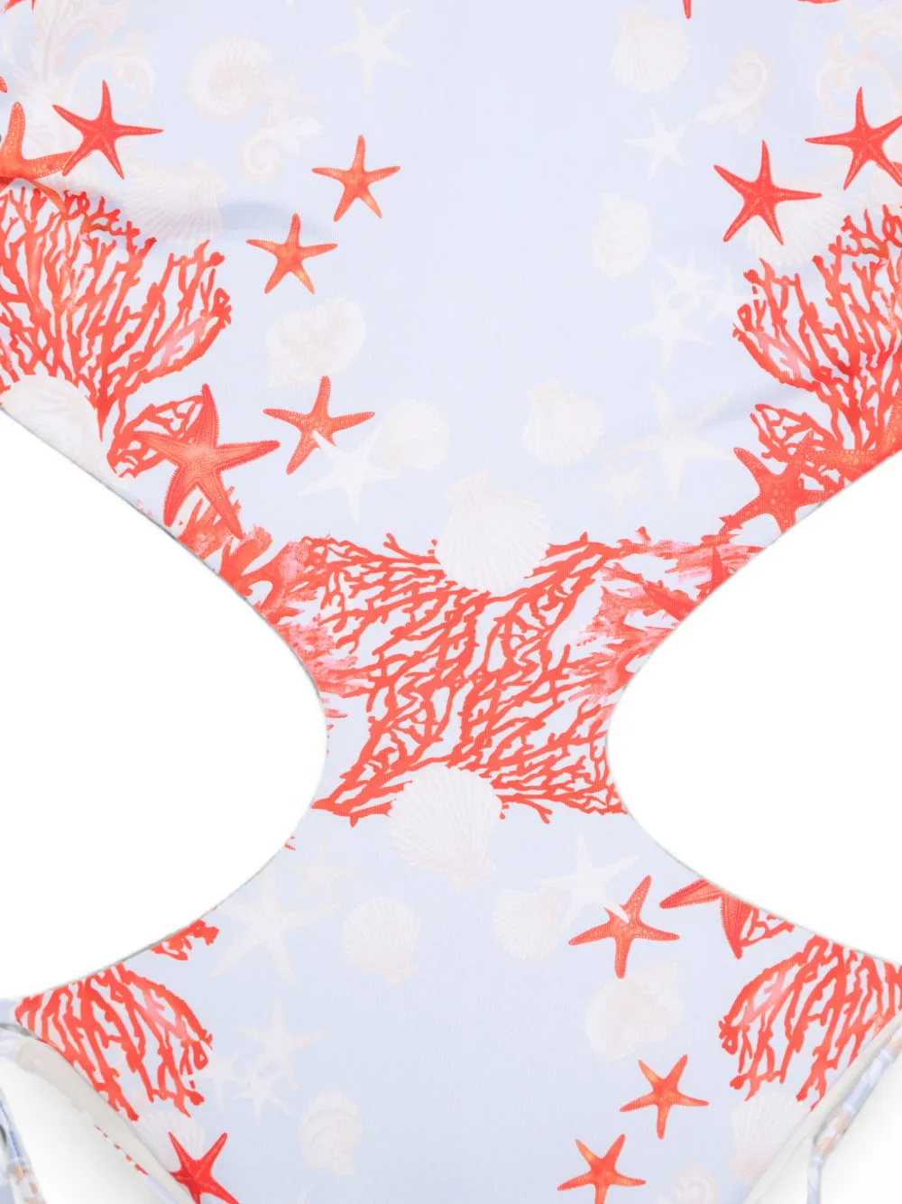 Mazzei Badpak met print en uitgesneden details Blauw