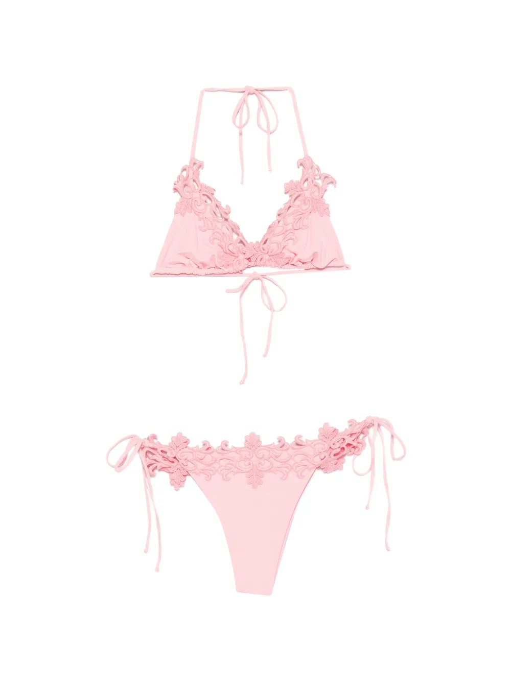 Mazzei embroidered-trim bikini - Rosa