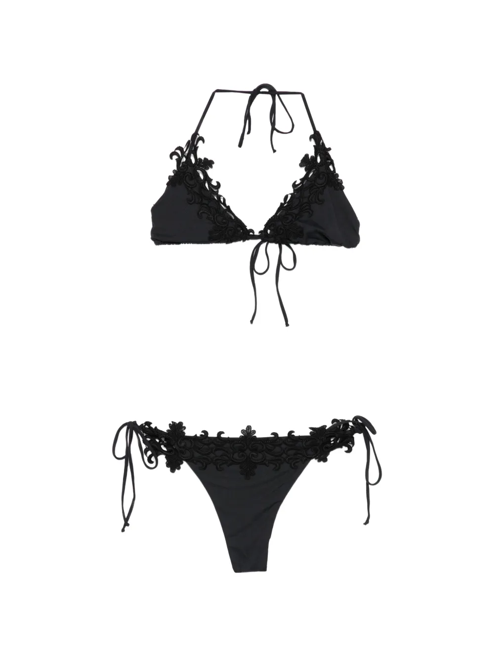 Mazzei embroidered-trim bikini - Nero