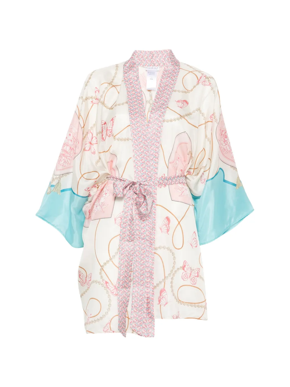 Mazzei butterfly-print kimono - Rosa
