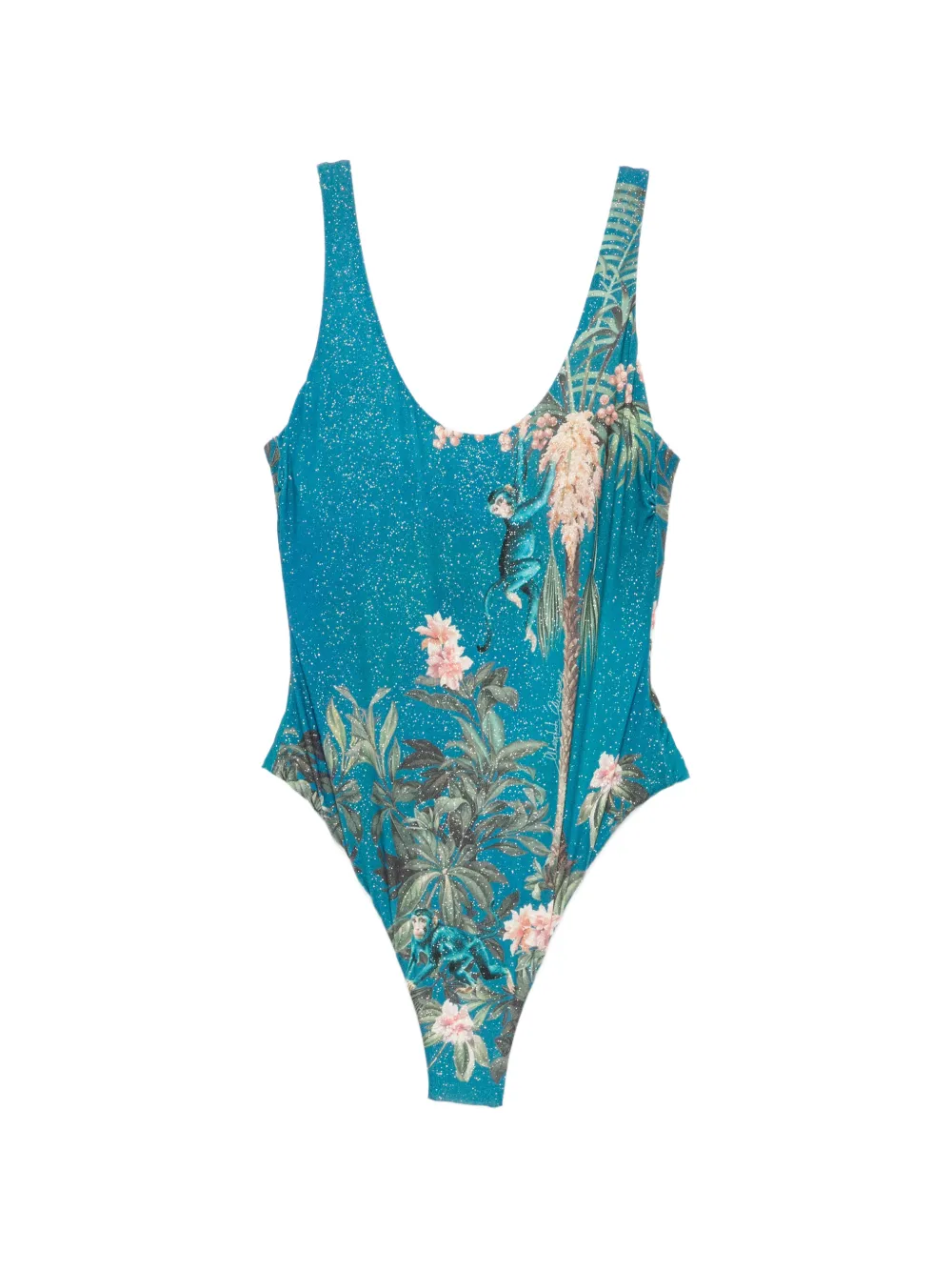 Mazzei glitter-effect swimsuit - Blu