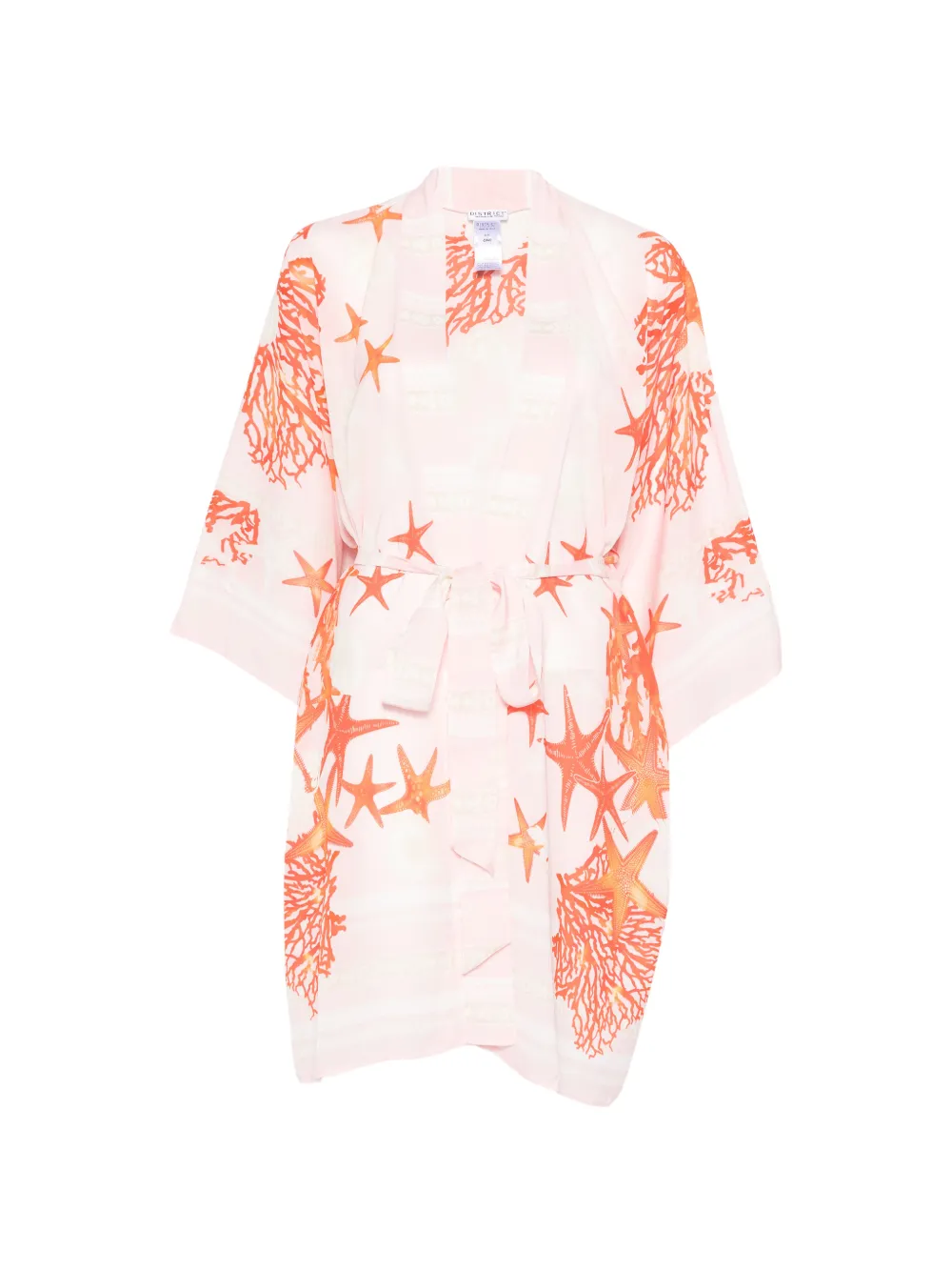 Mazzei starfish-print belted coat - Rosa