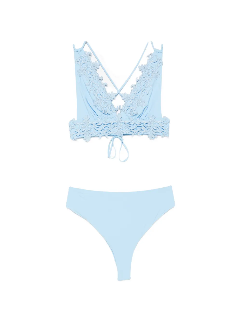 Mazzei V-neck Bikini In Blue