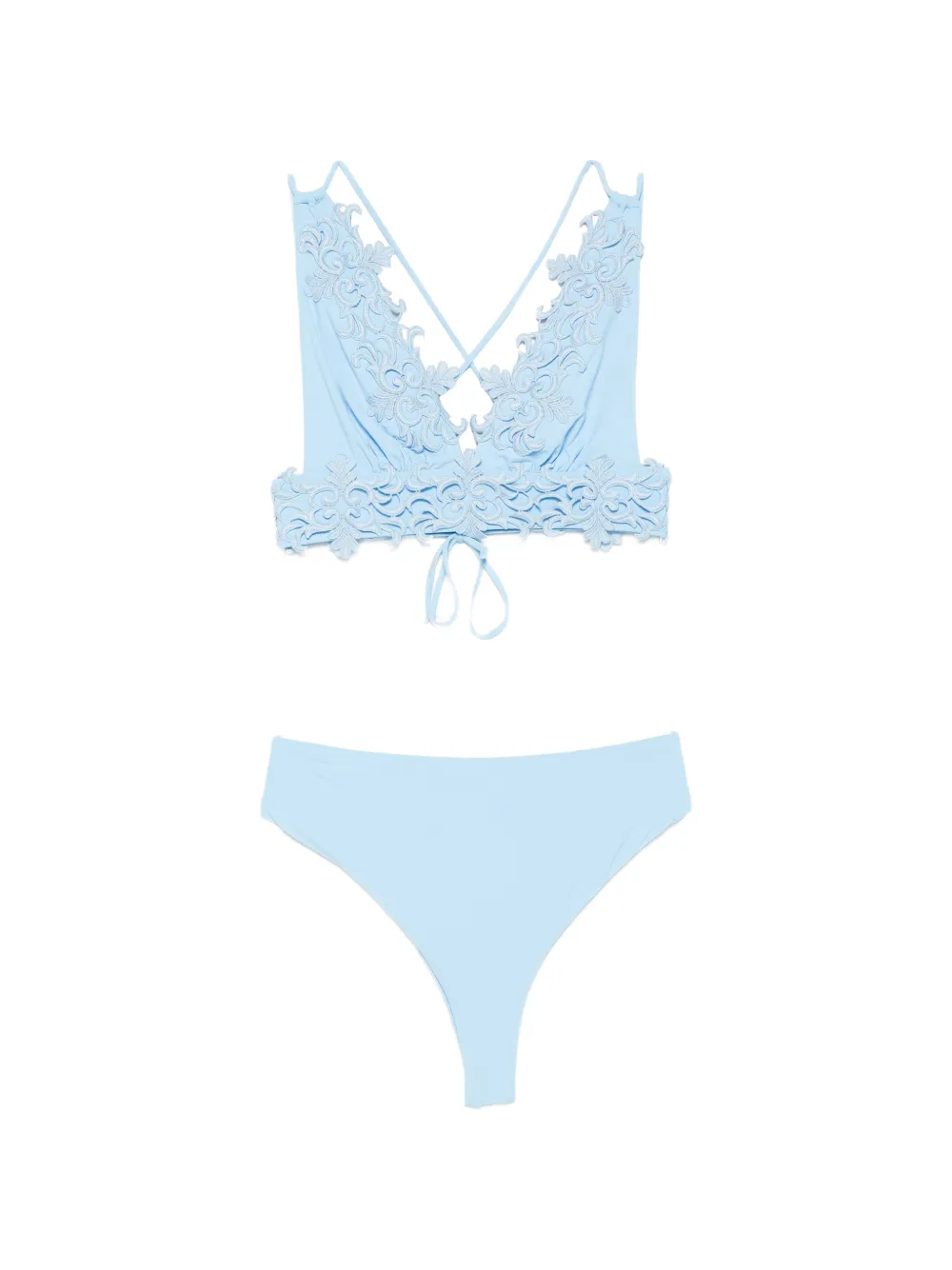 Mazzei V-neck bikini - Blu