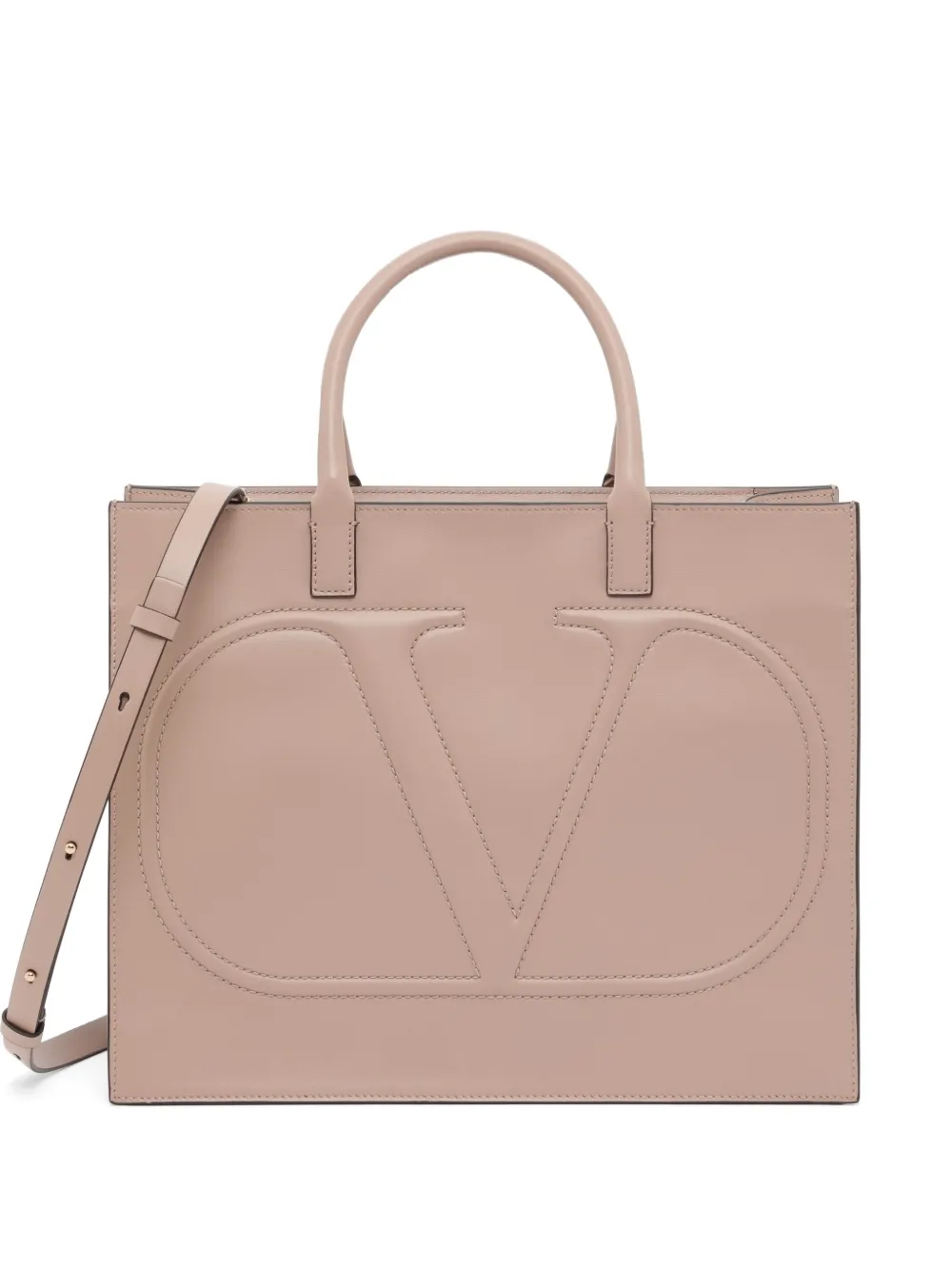 Valentino Garavani Borsa shopper VLogo Walk in pelle di vitello - Rosa