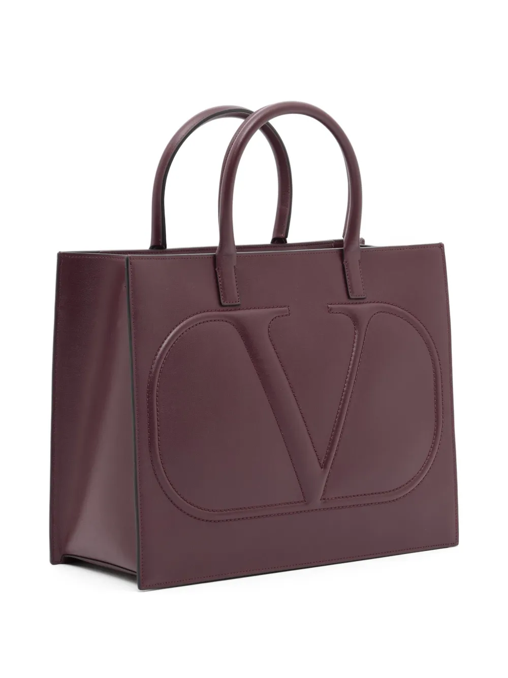 Valentino Garavani VLogo Walk kalfsleren shopper Rood