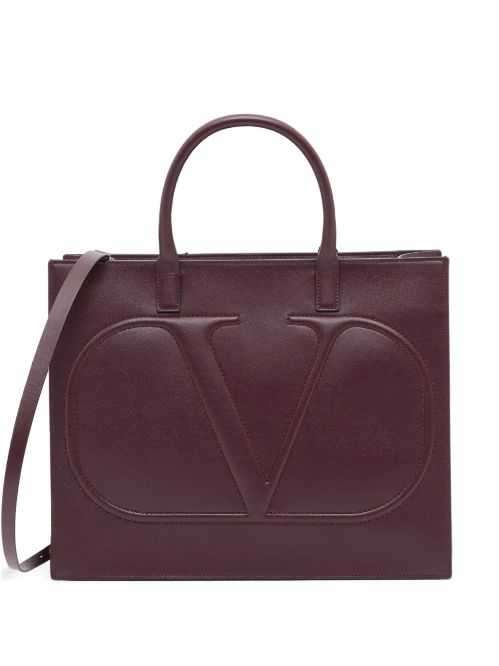 Valentino Garavani Borsa shopper VLogo Walk in pelle di vitello - Rosso