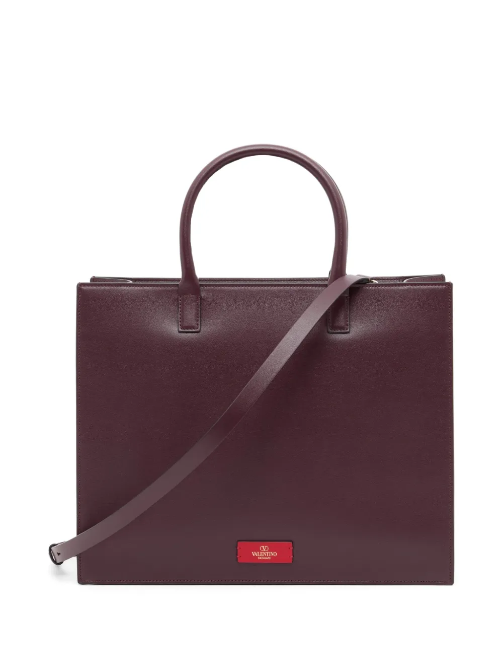 Valentino Garavani VLogo Walk kalfsleren shopper Rood