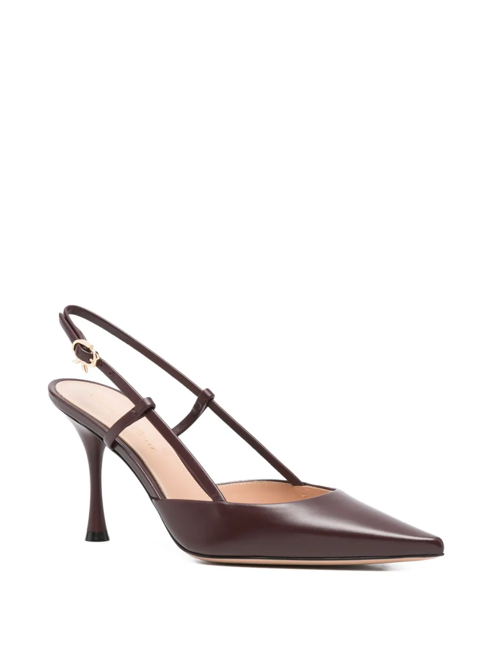 Gianvito Rossi pointed-toe slingback pumps Rood