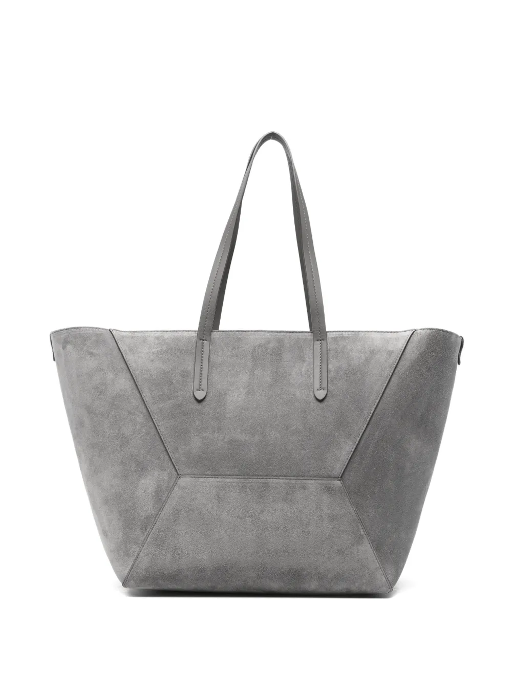 Brunello Cucinelli panelled suede tote bag - Grigio
