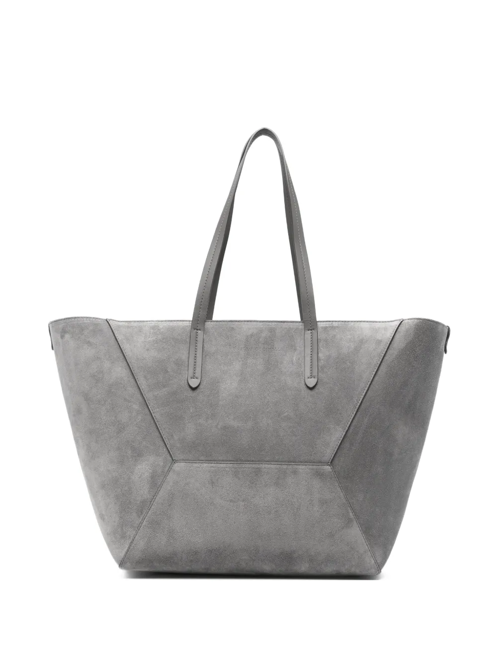 Brunello Cucinelli panelled suede tote bag - Grigio