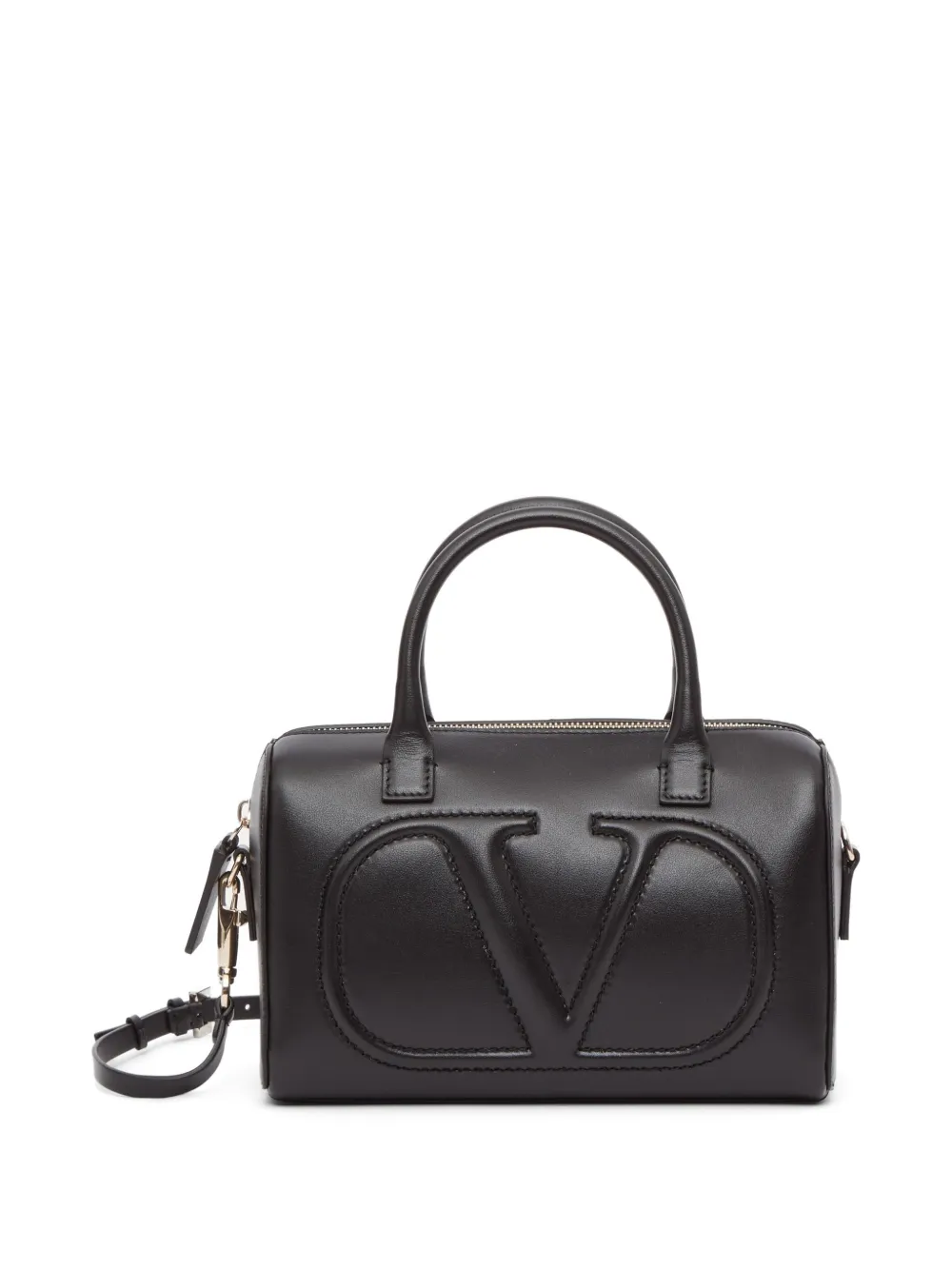 Valentino Garavani Borsa a mano VLogo Walk in pelle di vitello - Nero