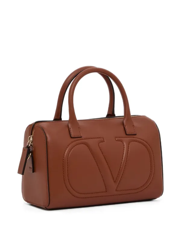 Valentino Garavani VLogo Walk Calfskin Handbag | Brown | FARFETCH ID