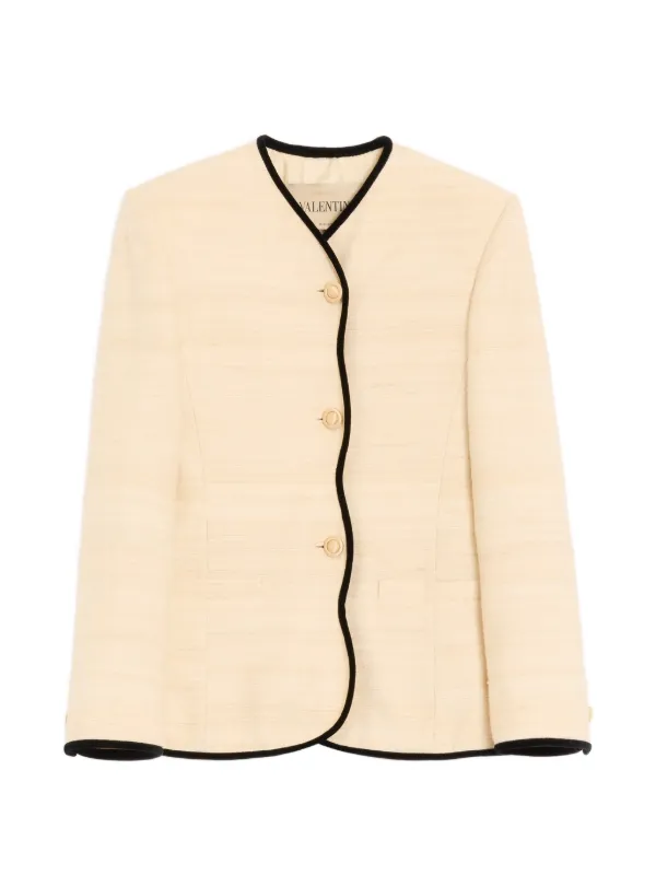 Valentino Garavani シルクリネンキャンバス ジャケット 