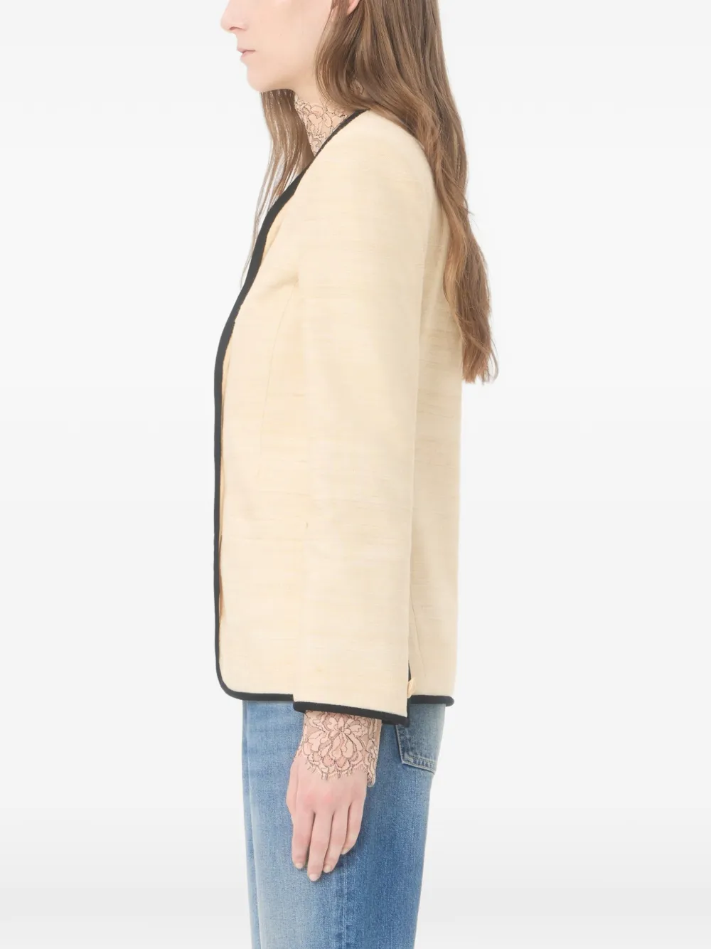 Valentino Garavani Zijde-linnen canvas jack Beige