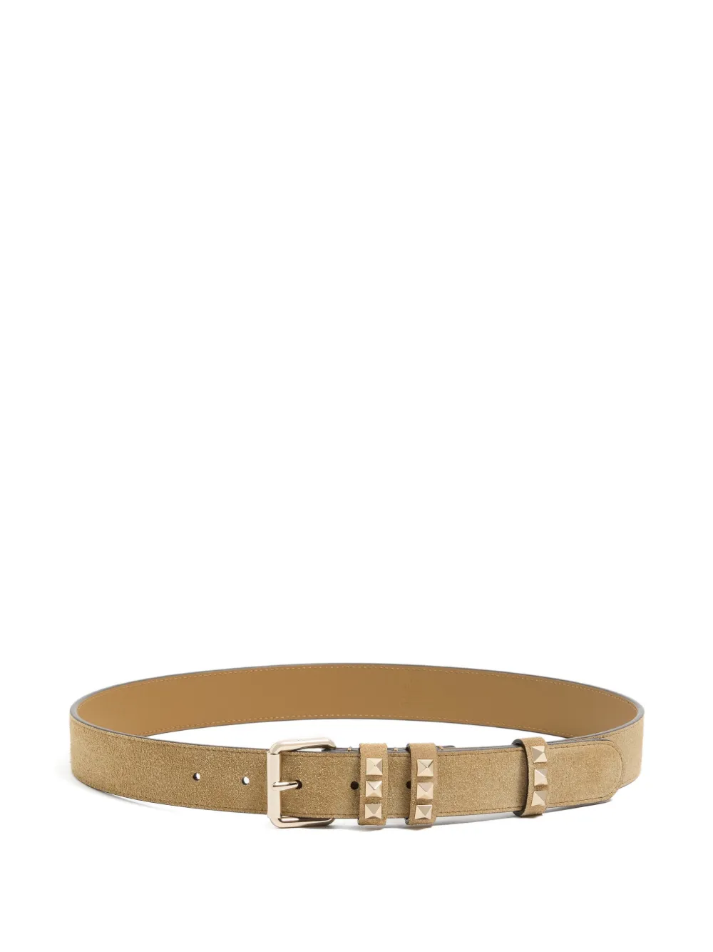 Valentino Garavani Rockstud Wildledergürtel 30 mm - Nude