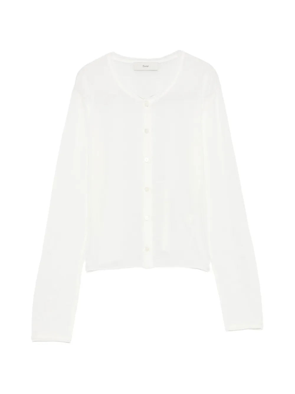 DUNST sheer-finish button-up cardigan - Weiß
