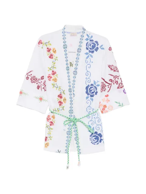 RELAX RE-LUX Brione floral-embroidered kimono
