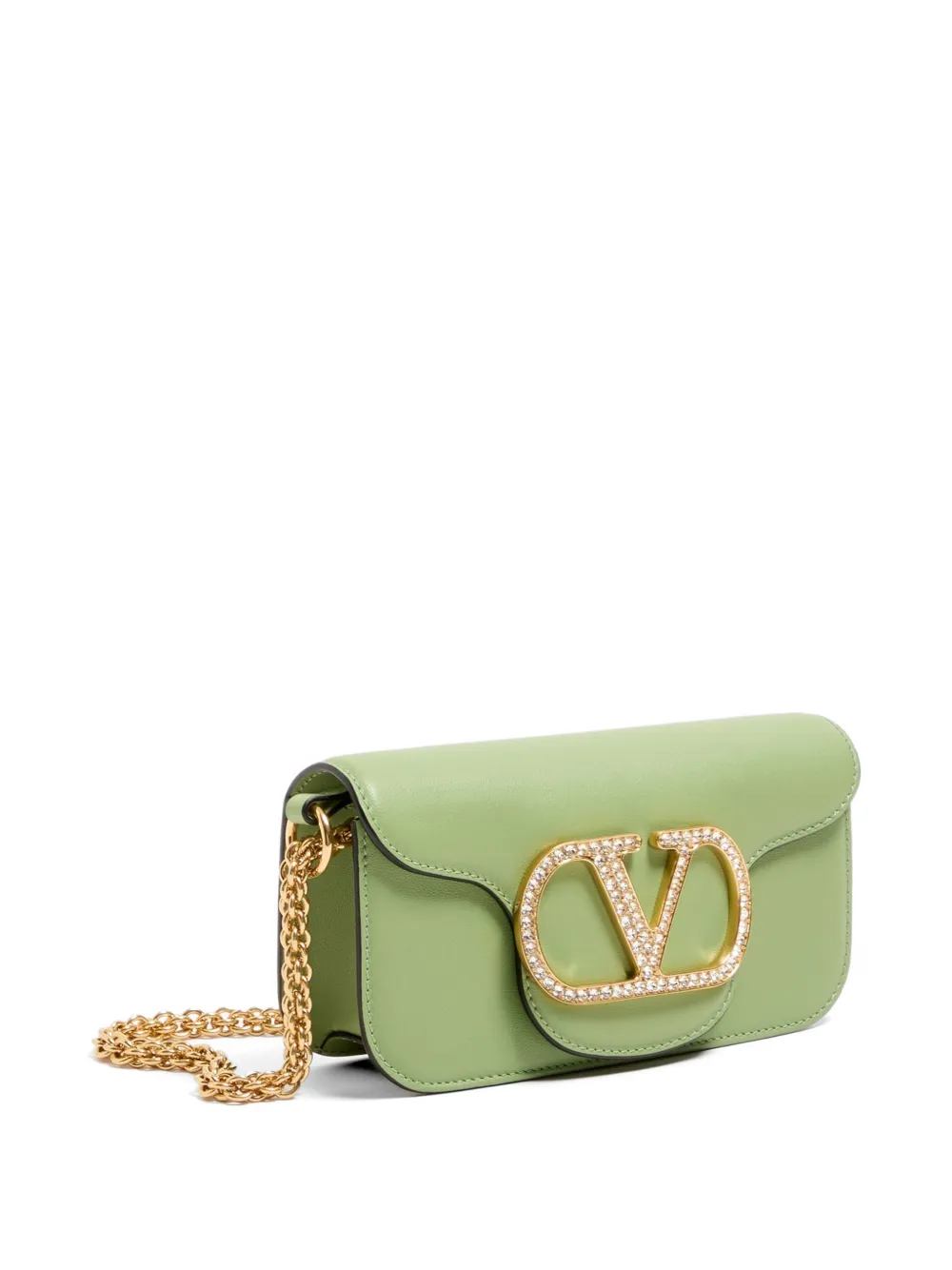 Valentino Garavani Kleine Locò schoudertas met logo Groen