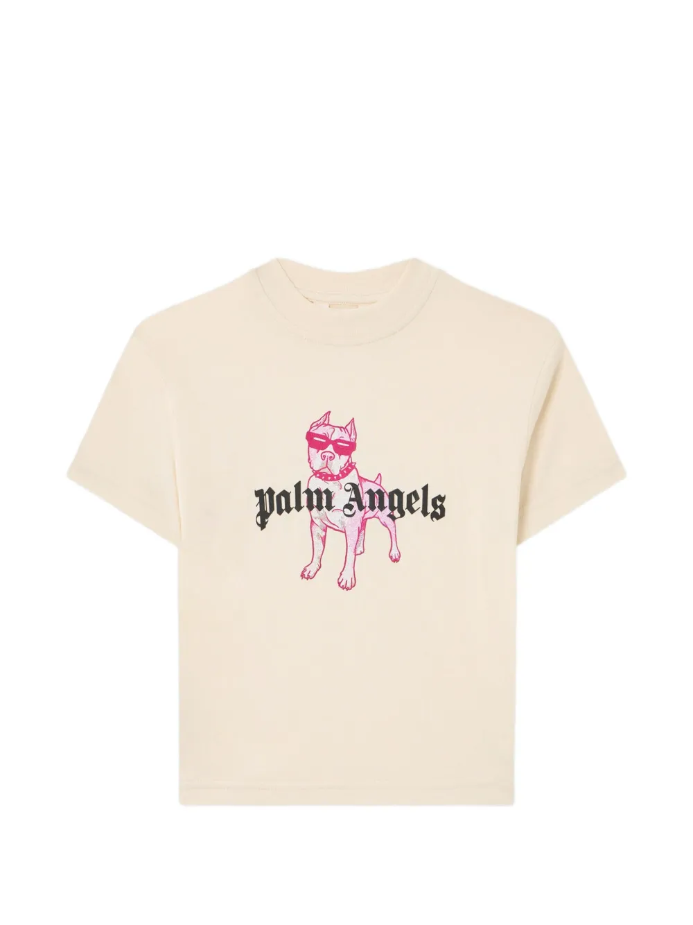 Palm Angels Kids Palm Dog T-shirt - Toni neutri