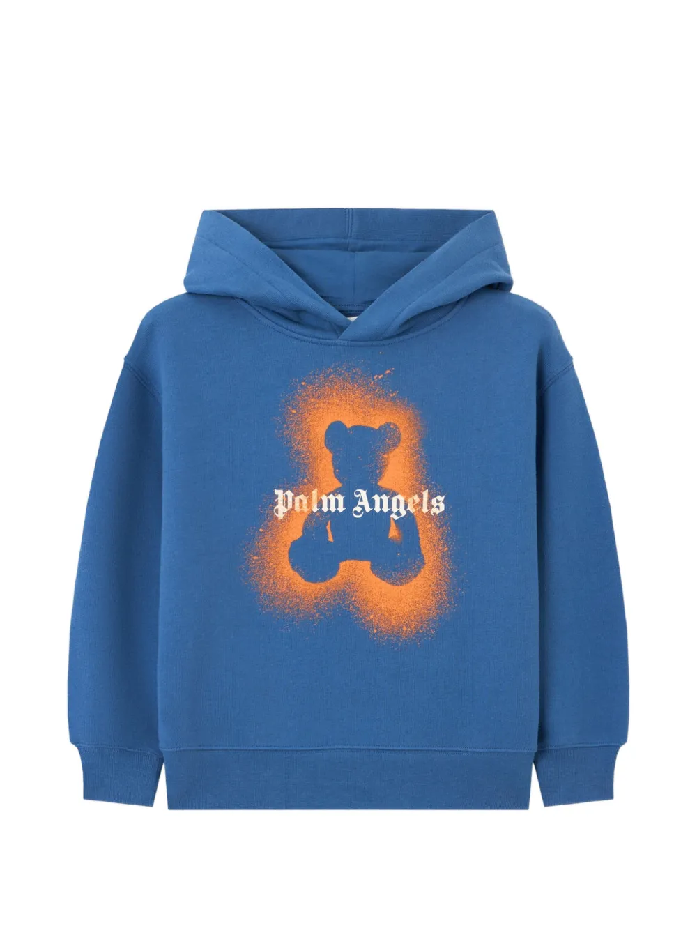 Palm Angels Kids Spray Bear hoodie - Blu