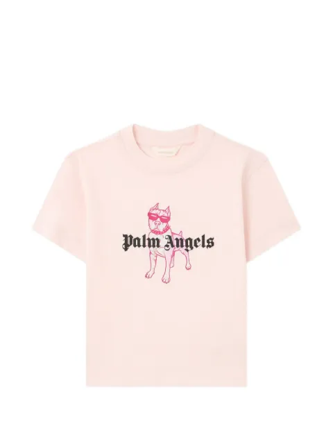 Palm Angels Kids Palm Dog logo-print T-shirt