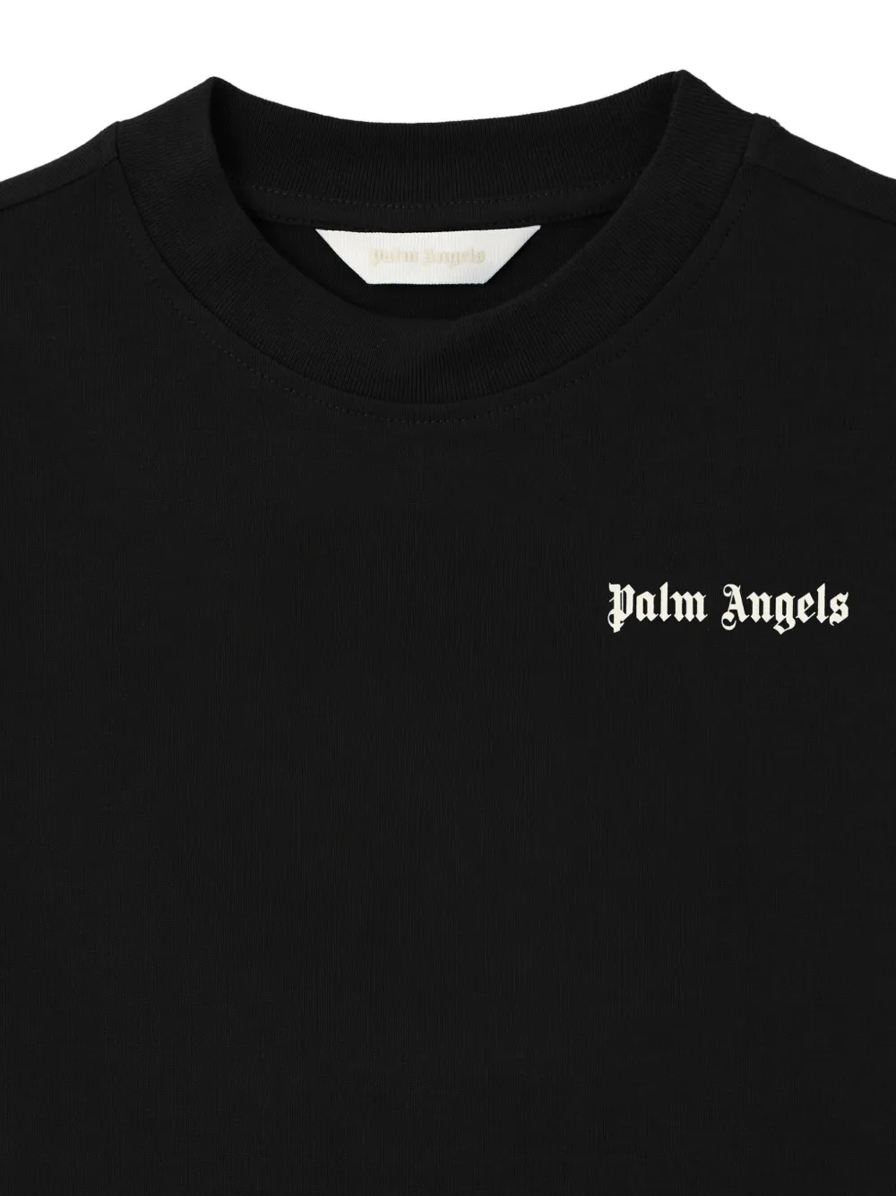 Palm Angels Kids Sweater met logo-print en zijstreep Zwart