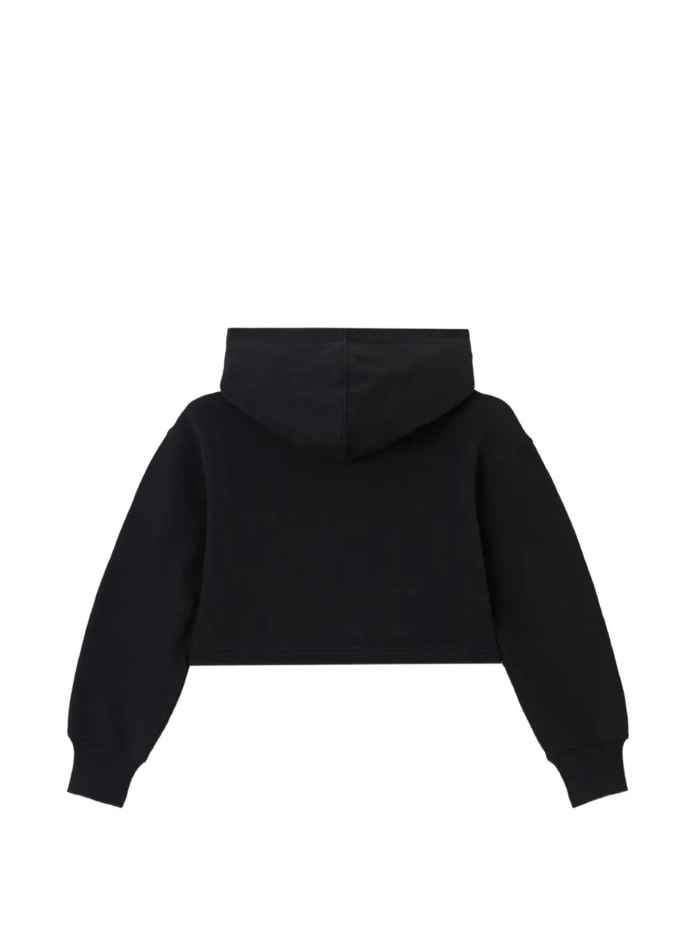 Palm Angels Kids Cropped hoodie met studs Zwart