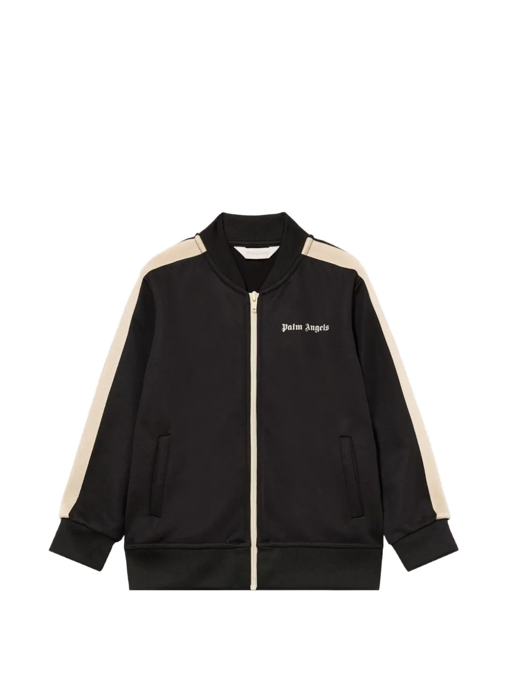 Palm Angels Kids logo-print side-stripe track jacket - Nero