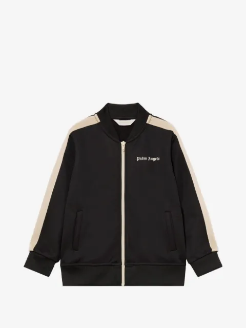 Palm Angels Kids logo-print side-stripe track jacket