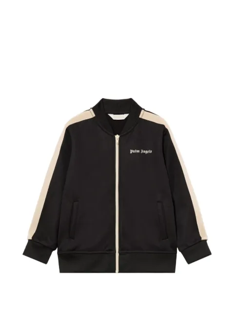 Palm Angels Kids logo-print side-stripe track jacket