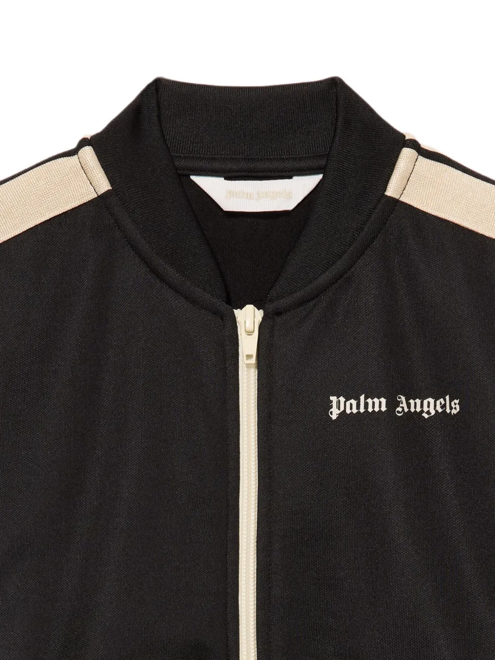 Palm Angels Kids logo-print side-stripe track jacket Zwart