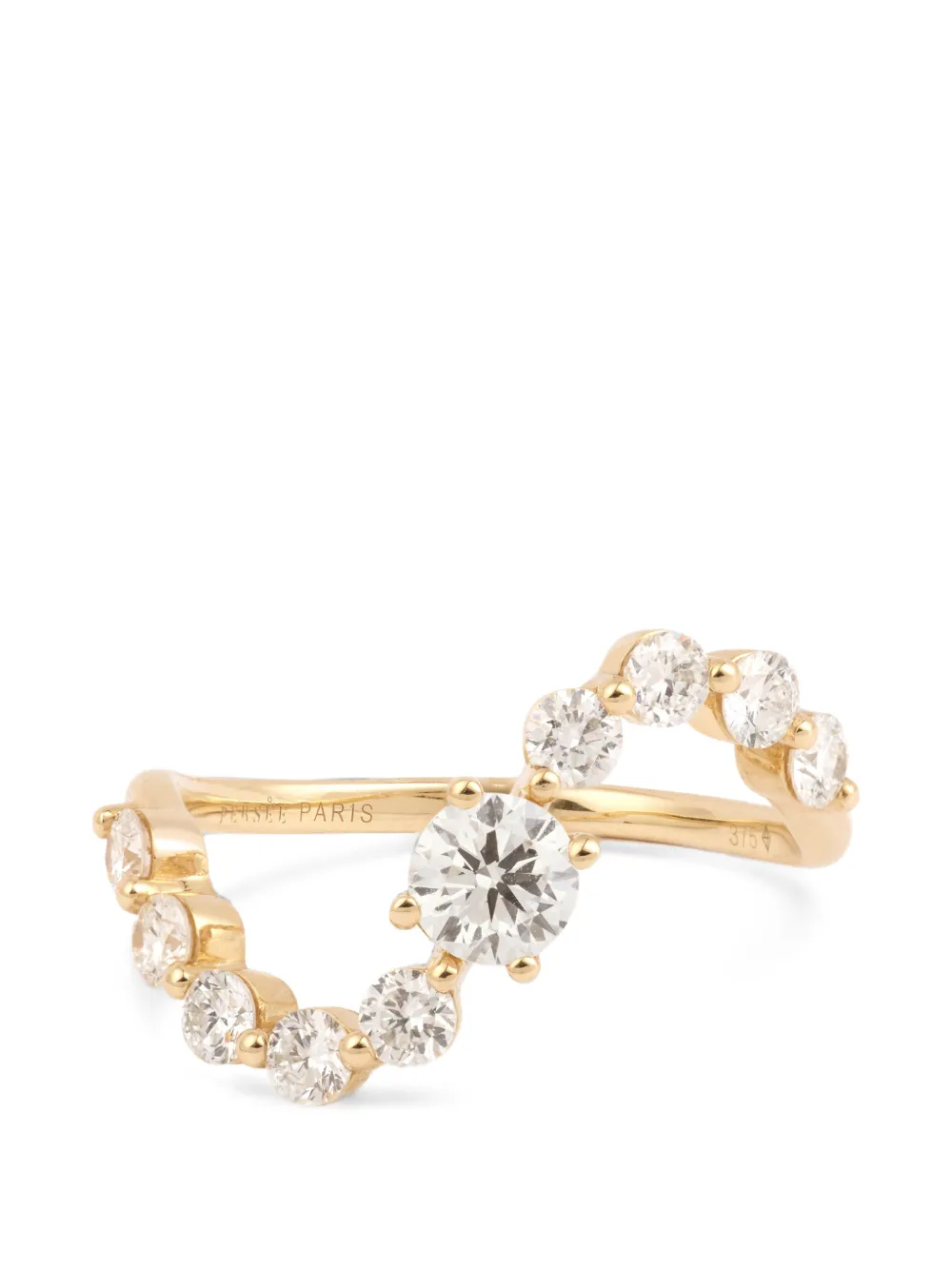 Persée Wave Diamond Ring In Gold